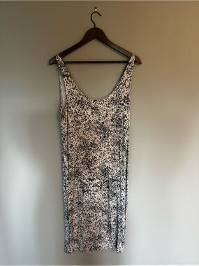 Lole Black & Rose Speckled Scoop Midi Dress
